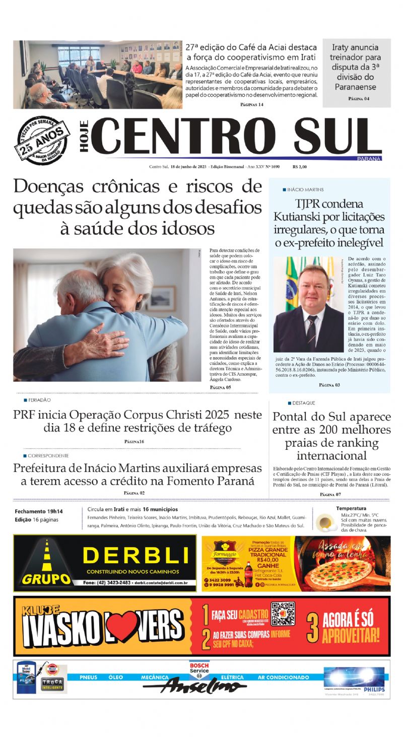 A edição 1690 do Jornal Hoje Centro Sul já está nas bancas!🗞️📰